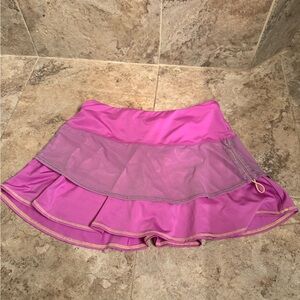 Lucky in Love Pink Skort mesh gathered side size small 4/6